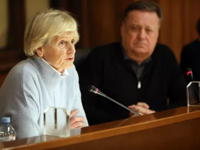 Antonija Poplas Susič, direktorica Zdravstvenega doma ZD Ljubljana- 17.01.2023 &ndash; Mestna občina Ljubljana (MOL) - novinarska konferenca ljubljanskega župana Zorana Jankovića, na kateri je predstavil novi vodji oddelka za zdravje in socialno varstvo ter službe za lokalno samoupravo,//FOTO: Tomaž Skale