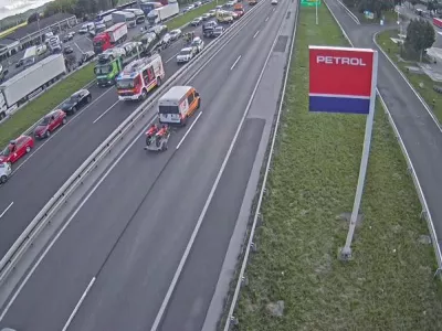 &Scaron;tajerska avtocesta, prometna nesreča, zastoj. Vir: promet.si