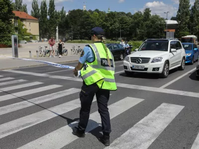 05.06.2025 - Simbolična fotografija Policija - prometna nesreča - policijski trakFoto: Luka Cjuha