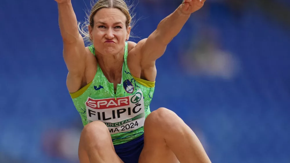 Athletics - European Athletics Championships - Stadio Olimpico, Rome, Italy - June 11, 2024 Slovenia's Neja Filipic in action during the women's long jump qualification REUTERS/Aleksandra Szmigiel