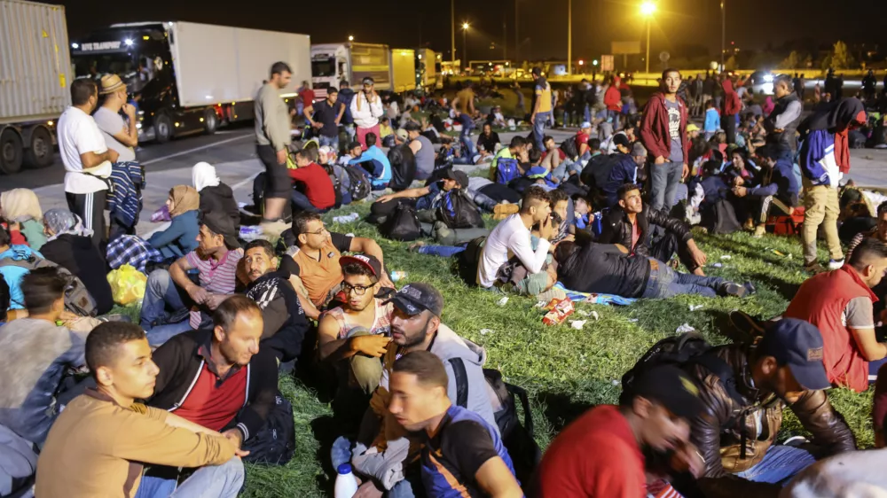 - 19.09.2015 - Slovenija - slovensko-hrva&scaron;ka meja - Obrežje   - Begunci 2015 - migracije po zahodni balkanski poti - migracijska pot beguncev iz Sirije, Afganistana in Iraka čez Balkan proti zahodni Evropi - evropska begunska kriza - migranti -   ///FOTO: Jaka Gasar