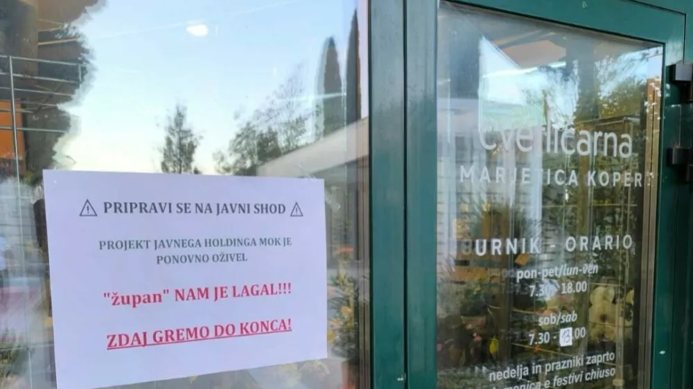 Zaostritev sindikalnih aktivnosti proti ustanovitvi Javnega holdinga Koper. Foto: STA