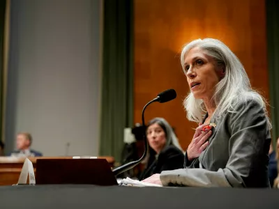 Former U.S. Centers for Disease Control and Prevention (CDC) Director Susan Monarez, who was ousted after resisting changes to vaccine policy that were advanced by Health and Human Services (HHS) Secretary Robert F. Kennedy Jr., and that she believed contradicted scientific evidence, attends a Senate Committee on Health, Education, Labor and Pensions hearing on Capitol Hill in Washington, D.C., U.S., September 17, 2025. REUTERS/Elizabeth Frantz