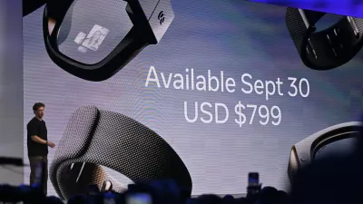 Meta CEO Mark Zuckerberg speaks during the company's Connect developer conference Wednesday, Sept. 17, 2025, in Menlo Park, Calif. (AP Photo/Nic Coury)