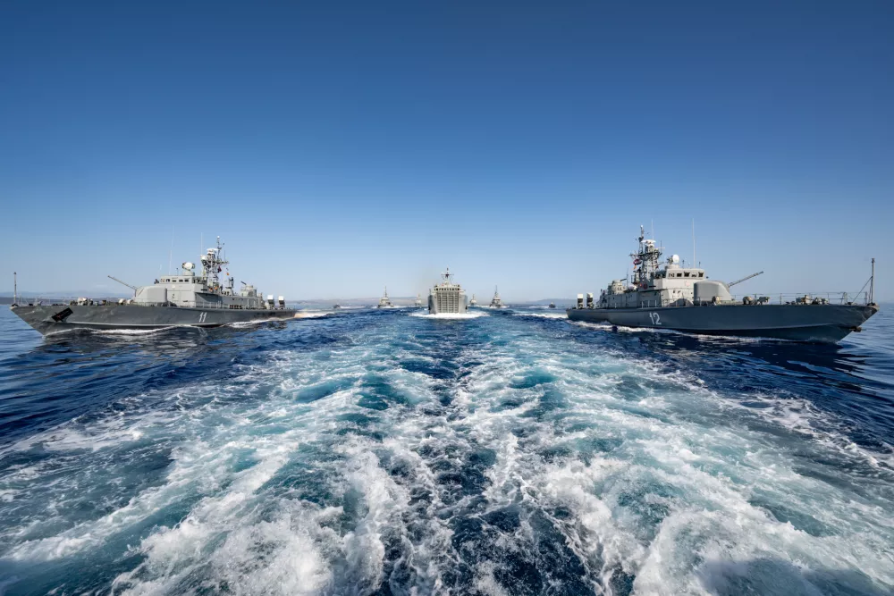 24.07.2025., Split - Hrvatska ratna mornarica izvodi vjezbu za vojni Mimohod 2025. Photo: Ministarstvo obrane Republike Hrvatske/PIXSELL