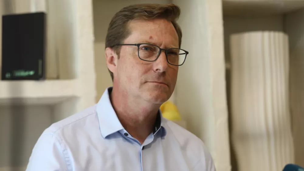 Vladimir Prebilič 23.6 2025 tiskovna konferenca Vladimir PrebiličFoto: Luka Cjuha