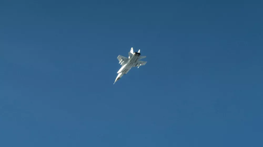 A still photo published by Swedish armed forces that it says shows a Russian mig-31 fighter jet that took part in the violation of Estonian airspace. Swedens military says the image was taken over the Baltic sea after the Russian aircraft left Estonian airspace, still photo released on September 19, 2025. Swedish Armed forces/Handout via REUTERS. THIS IMAGE HAS BEEN SUPPLIED BY A THIRD PARTY. MANDATORY CREDIT. NO RESALES. NO ARCHIVES Reuters was also able to confirm the aircrafts seen in the pictures as Russian MiG-31 fighter jets from the design which matched file imagery. Reuters was not able to independently verify the location or the date the photos were taken.