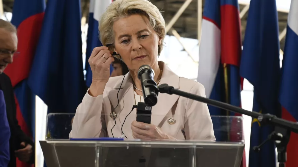 predsednica Evropske komisije Ursula von der Leyen- 1.1.2023 &ndash; Vstop Hrva&scaron;ke v schengensko in evrsko območje.//FOTO: Nik Erik Neubauer