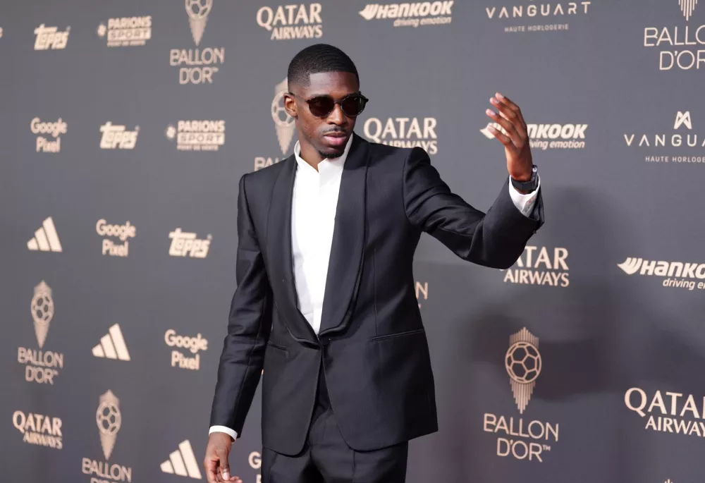 22 September 2025, France, Paris: French footballer Ousmane Dembele arrives at the Ballon d'Or awards ceremony 2025, at the Theatre du Chatelet in Paris. Photo: Adam Davy/PA Wire/dpa
