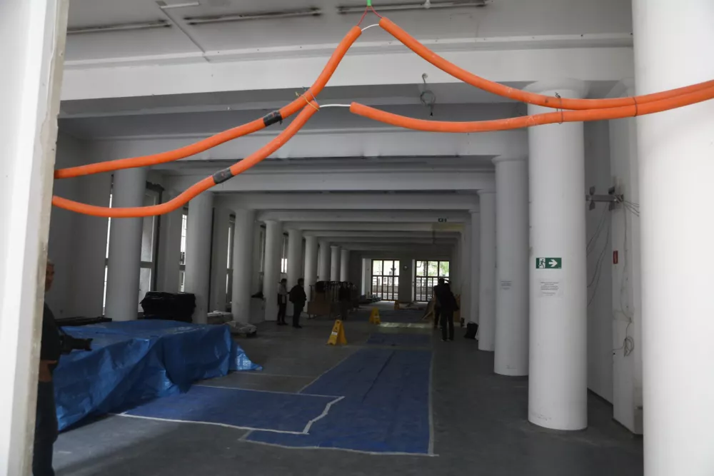 23.9.2025 NUK Čitalnica v NUK novinarska konferenca o prenovi čitalni&scaron;kega prostora Foto luka cjuha