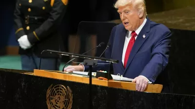 U.S. President Donald Trump addresses the 80th United Nations General Assembly, in New York City, New York, U.S., September 23, 2025. REUTERS/Al Drago