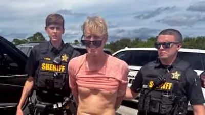 FILED - 15 September 2024, US, Martin County: A screenshot from video shows Ryan Wesley Routh, accused attempted assassin suspect of former US President Donald Trump, is apprehended by Martin County Sheriff's Office. The Martin County Sheriff's Office shared a photo Monday from a September 15, 2024 traffic stop of the moment deputies arrested suspect Routh on Sunday afternoon. Photo: -/Martin County Sheriff's Office via ZUMA Press Wire/dpa