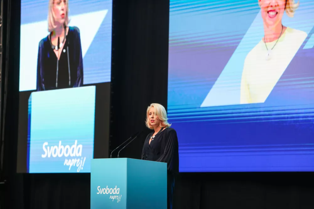 - Ur&scaron;ka Klakočar Zupančič, Predednica DZRS,- 19.09.2025. - 5. Kongres Gibanja Svoboda v Kopru.//FOTO: Bojan Velikonja