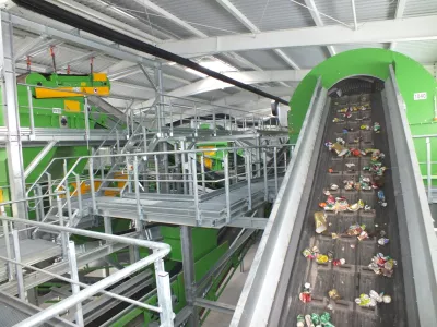 Mehanska sortirna linija za odpadke v Spodnjem starem Gradu