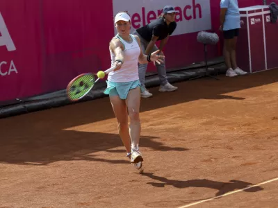 Tamara Zidan&scaron;ek- 16.09.2023 - Kongresni trg- arena Mima Jav&scaron;evec - ženski teni&scaron;ki turnir WTA Ljubljana, tenis - finale mednarodnega ženskega turnirja //FOTO: Luka Cjuha