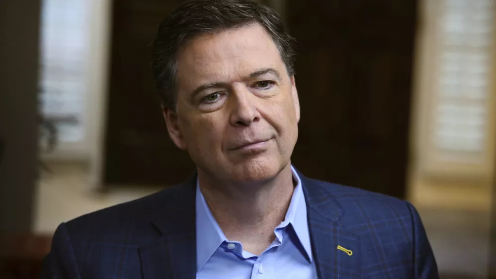 In this image released by ABC News, former FBI director James Comey appears at an interview with George Stephanopoulos that will air during a primetime "20/20" special on Sunday, April 15, 2018 on the ABC Television Network. Comey's book, "A Higher Loyalty: Truth, Lies, and Leadership," will be released on Tuesday. (Ralph Alswang/ABC via AP)