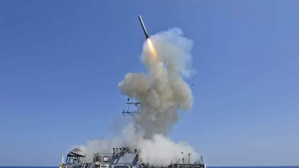 The guided-missile destroyer USS Barry launches a Tomahawk cruise missile from the ship's bow in the Mediterranean Sea in this U.S. Navy handout photo taken March 29, 2011. Barry is one of four U.S. destroyers currently deployed in the Mediterranean Sea equipped with long-range Tomahawk missles that could potentially be used to strike Syria, according to officials.  REUTERS/Jonathan Sunderman/U.S. Navy/Handout/Files  (ITALY - Tags: MILITARY POLITICS CIVIL UNREST) FOR EDITORIAL USE ONLY. NOT FOR SALE FOR MARKETING OR ADVERTISING CAMPAIGNS