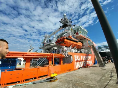 Ribi&scaron;ka in&scaron;pekcija v Kopru. Foto: Katja Gle&scaron;čič