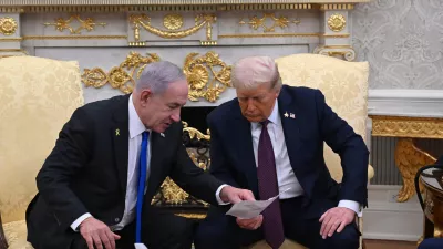 29 September 2025, US, Washington: US President Donald Trump (R) meets with Israeli Prime Minister Benjamin Netanyahu at the White House. Photo: Avi Ohayon/Israel Gpo/ZUMA Press Wire/dpa