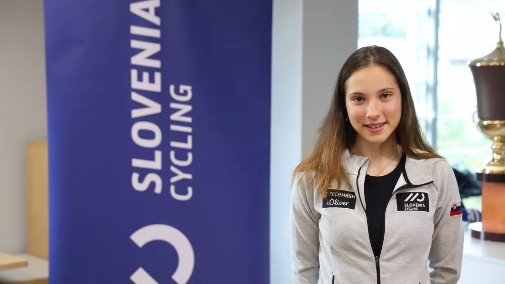 Maru&scaron;a Tereza &Scaron;erkezi- 16.09.2025 - novinarska konferenca kolesarske zveze pred odhodom v Ruando//FOTO: Jaka Gasar