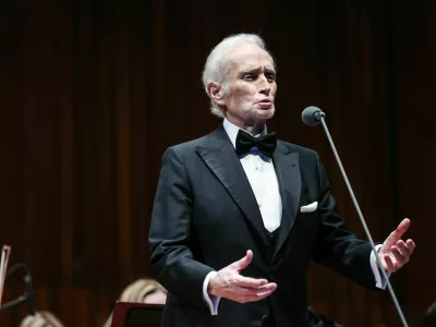 Operatic tenor from Spain Jose Carreras perform with The Zagreb Philharmonic Orchestra in Concert Hall Vatroslav Lisinski on September 23, 2024. in Zagreb, Croatia. Photo: Slavko Midzor/PIXSELL/Sipa USANo Use Belgium. No Use Bosnia and Herzegovina. No Use Germany. No Use Croatia.