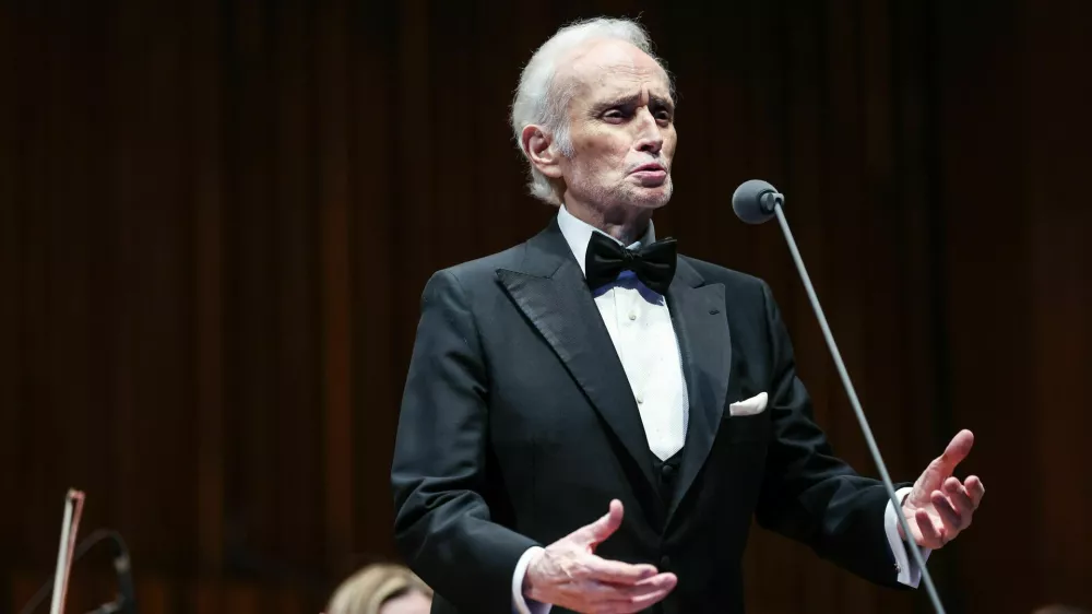 Operatic tenor from Spain Jose Carreras perform with The Zagreb Philharmonic Orchestra in Concert Hall Vatroslav Lisinski on September 23, 2024. in Zagreb, Croatia. Photo: Slavko Midzor/PIXSELL/Sipa USANo Use Belgium. No Use Bosnia and Herzegovina. No Use Germany. No Use Croatia.
