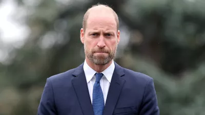 Britain's Prince William attends the launch of the Global Humanitarian Memorial, in London, Wednesday, Oct. 1, 2025. (Chris Jackson/Pool Photo via AP)