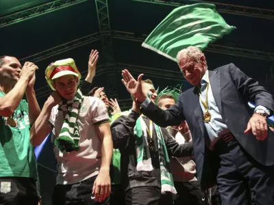 predsednik NK Olimpija Ljubljana Milan Mandarić - 21.05.2016 - nogomet Olimpija: Krka, Prva liga - zadnji krog - tekma zadnjega kroga slovenske lige - NK Olimpija je uradno postala državni prvak ///FOTO: Luka Cjuha.