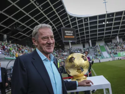 predsednik NK Olimpija Ljubljana Milan Mandarić - 21.05.2016 - nogomet Olimpija: Krka, Prva liga - zadnji krog - tekma zadnjega kroga slovenske lige - NK Olimpija je uradno postala državni prvak ///FOTO: Luka Cjuha.