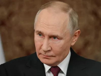 Russian President Vladimir Putin attends a press conference after the CIS leaders' summit in Dushanbe, Tajikistan October 10, 2025. Sputnik/Grigory Sysoev/Pool via REUTERS ATTENTION EDITORS - THIS IMAGE WAS PROVIDED BY A THIRD PARTY.