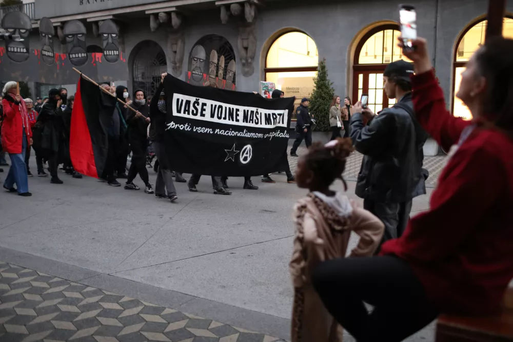 11.10.2025. Anti Nato protest. Foto: Bojan Velikonja 