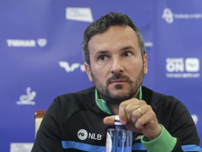 Bojan Tokič- 09.06. 2025 - novinarska konferenca NTZS pred mednarodnim turnirjem svetovne serije WTT Star Contender//FOTO: Jaka Gasar