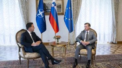 Robert GolobMark Rutte13.10.2025 - Uradni obisk generalnega sekretarja zveze NATOFOTO: Nik Erik Neubauer