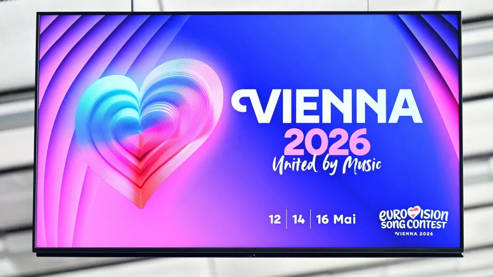 THEME PICTURE - Wiener Stadthalle on Monday, August 25, 2025 in Vienna, Austria. Vienna will host the 70th Eurovision Song Contest, with the final taking place on May 16, 2026, at the Wiener Stadthalle. VIENNA 2026 United by Music logo -,Image: 1031431517, License: Rights-managed, Restrictions:, Model Release: no