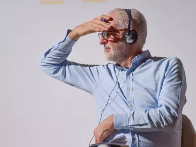 Jeremy Corbyn, former leader of the UK Labour Party, attends the talk ?Contrattacco, quale sinistra davanti all?onda nera? at Teatro Palladium, as part of ?La Manifestival? festival organized by the newspaper ?il manifesto? in Rome, Italy, on October 12, 2025.