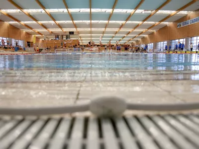 27.09.2025., Zadar - Odrzano je 14. Nacionalno natjecanje spasilackih klubova. U bazenskom dijelu spasioci su se natjecali u disciplinama 100 metara plivanja s preprekama, 100 metara super spasilac i stafeti 4x50 metara supersaver Photo: Sime Zelic/PIXSELL