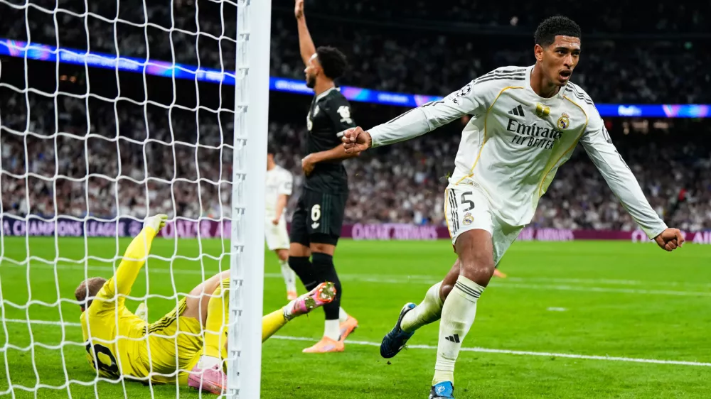 Junaka Reala Madrid strelec Bellingham in vratar Courtois