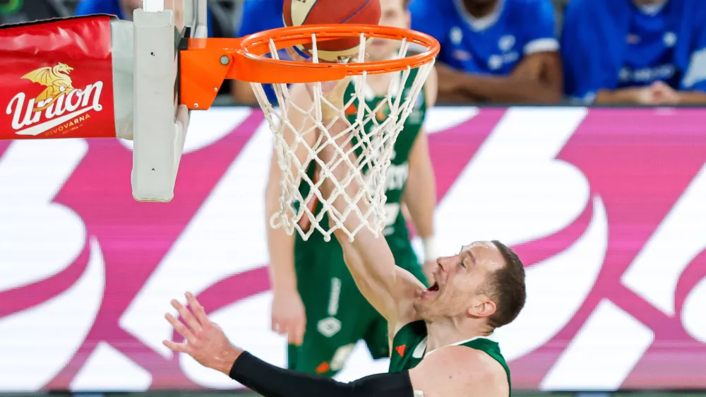 David &Scaron;kara during ABA League 2025/2026 basketball match between Cedevita Olimpija (SLO) and Zadar (CRO) in SRC Stozice, Ljubljana, Slovenia on October 19th, 2025.