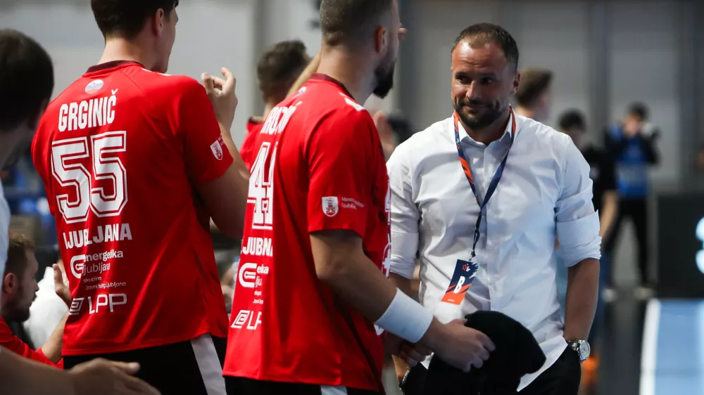 - Uro&scaron; Zorman, trener,- 14.10.2025. - Rokomet, Evropska liga 1. krog, LL Grosist Slovan - Baia Mare//FOTO: Bojan Velikonja