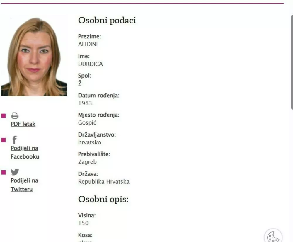 Pogre&scaron;ano Đurđico Alidini so na&scaron;li mrtvo. Umoril naj bi jo mož. 