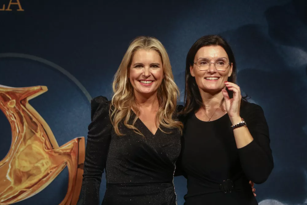 Bernarda Žarn, Tatjana Tanackovič,23.10.2025 - Gazela 2025 - sklepna prireditev Slovenska gazela 2025 v organizaciji časnika Dnevnik, slavnostna razglasitev zlate Gazele za leto 2025. Cankarjev dom //FOTO: Luka Cjuha