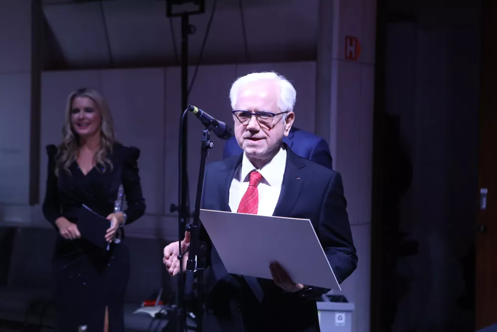 Bogomir Stra&scaron;ek, Miran Lesjak23.10.2025 - Gazela 2025 - sklepna prireditev Slovenska gazela 2025 v organizaciji časnika Dnevnik, slavnostna razglasitev zlate Gazele za leto 2025. Cankarjev dom //FOTO: Luka Cjuha