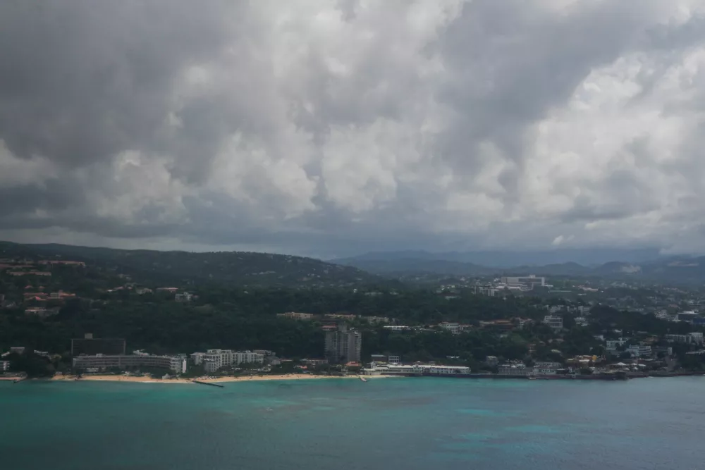 View of Montego Bay ahead of Hurricane Melissa's expected arrival in Jamaica, Saturday, Oct. 25, 2025. (AP Photo/Matias Delacroix)