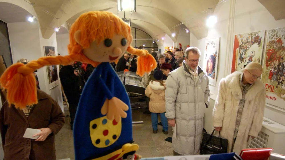 razstava ob obletnici smrti Astrid Lindgren, lutka Pika Nogavička