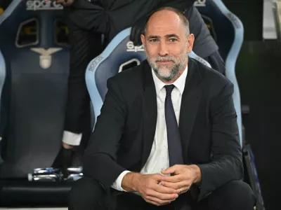 Soccer Football - Serie A - Lazio v Juventus - Stadio Olimpico, Rome, Italy - October 26, 2025 Juventus coach Igor Tudor before the match REUTERS/Alberto Lingria