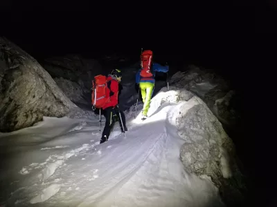 Re&scaron;evalci GRS Kamnik so iz bivaka pod Skuto re&scaron;evali planince. 