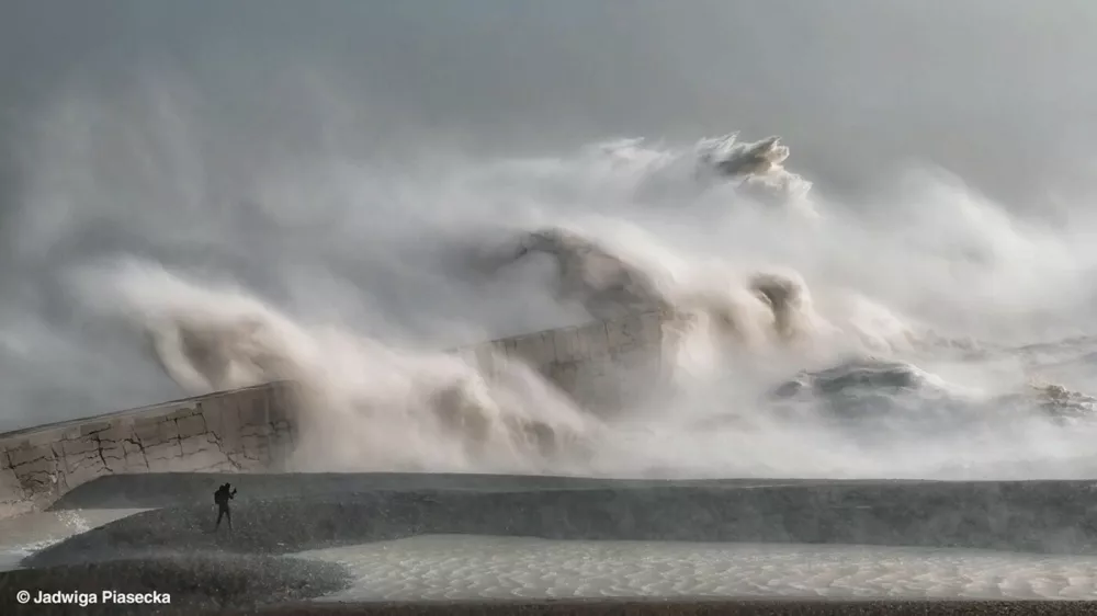 Eunice III. Pogled na nevihto v Newhavnu, na južni obali Velike Britanije. / Foto: Profimedia/jadwiga Piasecka