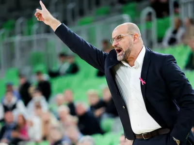 Zvezdan Mitrović in action during ABA League 2025/2026 basketball match between Cedevita Olimpija (SLO) and Mega Superbet (SRB) in SRC Stozice, Ljubljana, Slovenia on October 5, 2025. Photo: Filip Barbalic