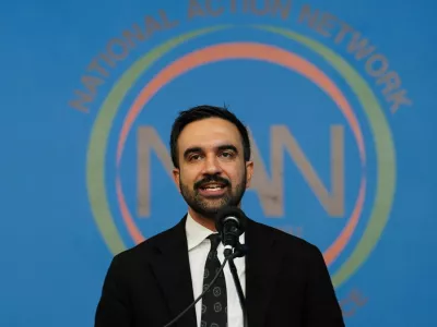 Democratic candidate for New York City mayor, Zohran Mamdani, delivers remarks at the National Action Network House of Justice on the final weekend before the 2025 mayoral election in New York City, U.S., November 1, 2025.  REUTERS/Ryan Murphy