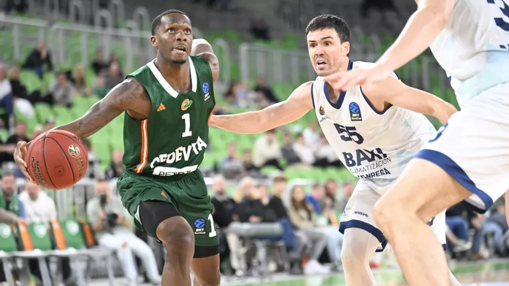 Umoja Gibson01.10.2025 - Cedevita Olimpija - Manresa, 1. krog evropskega pokala v sezoni 2025/26FOTO: Nik Erik Neubauer